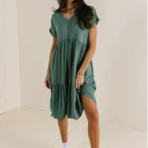 ESSIE TIERED DRESS-Jade